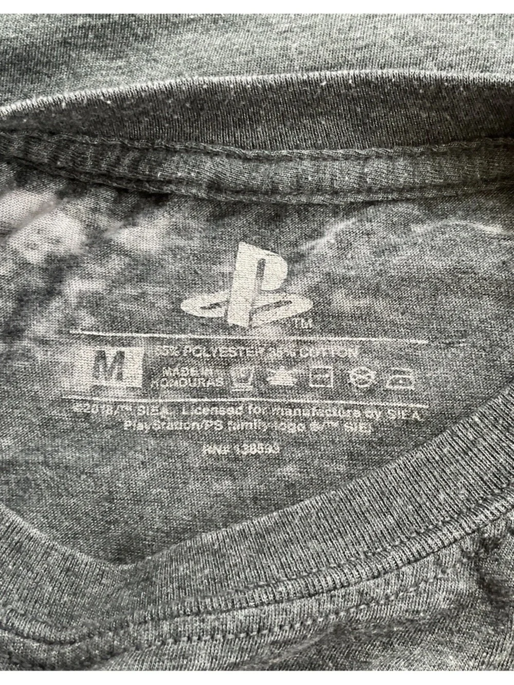 PlayStation Japanese T-Shirt Graphic Short Sleeve Black Size Medium